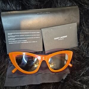 Saint Laurent Orange Cat Eye Sunglasses